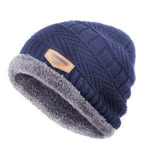 Men's winter Hat 2020 Fashion Knitted Black Hats Fall Hat Thick And Warm And Bonnet Skullies Beanie Soft Knitted Beanies Cotton