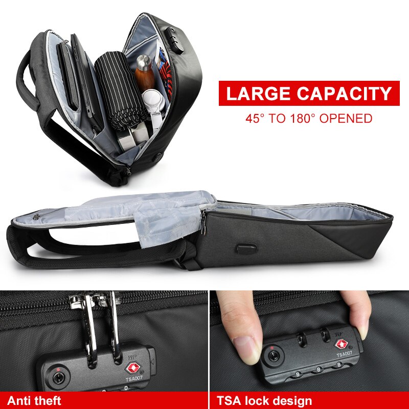 Big Discount TSA Lock Anti theft Men Backpack Laptop Backpacks Waterproof Travel RU Fast Delivery Clearance Sale Lowest Price