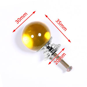 NAIERDI 30mm Crystal Ball Furniture Knob Kitchen Cupboard Door Pulls Drawer Knobs Cabinet Handles Wardrobe Door Handles Hardware