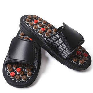 Home Women Men Foot Acupoint Feet Massage Slippers Shiatsu Sandal Feet Acupressure Therapy Rotating Foot Massager Shoes Unisex