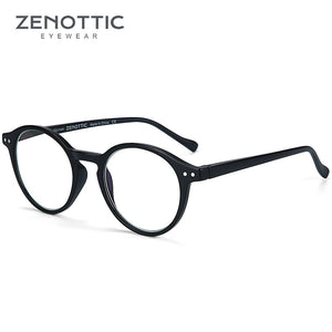 ZENOTTIC Round Frame Reading Glasses For Men Women Computer Optical Eyeglasses Hyperopia Anti Blue Light Reading Glasses Eyewear