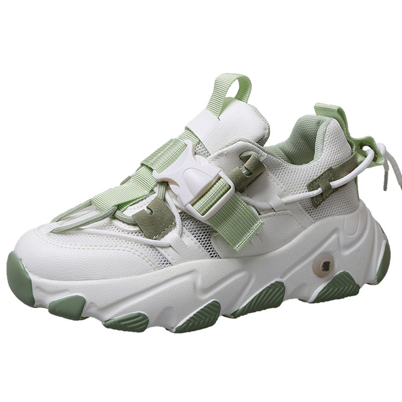 Times New Roman Women's Sneakers 2020 Autumn Fashion Buckle Platform Sneaker Walking Shoes Woman Casual Shoes Plus Size 41 42