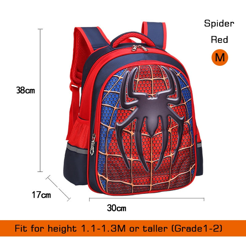 Crossten 3D spider design Waterproof Children's backpack boys girls Primary school Kindergarten Infantil Kids backpack Mochila