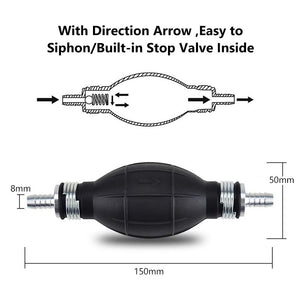 Universal Auto Fuel Pump Manual Gas Oil Transfer Liquid Gasoline Petrol Hand Suction Pipe Pumping Durable For Car Marine Outboar