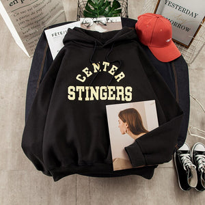 Women Leisure Letter Printed Hoodies Harajuku Sweatshirt Kawaii Korean Style Oversized Women Hoodies Winter Plus Size Female Pul