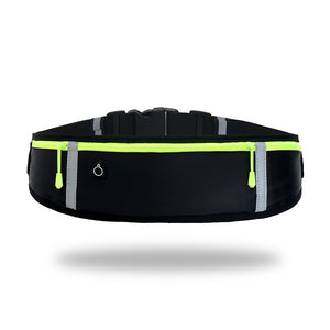 Reflective Unisex Running Belt Bag Sport Waist Band Bag Pack Travel Jogging Waist Pack Gym Fitness Bag for 6.5 Inch Phone Holder
