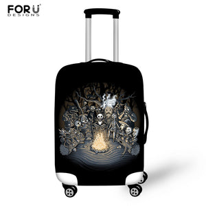 FORUDESIGNS Jack Skellington Brand Design Luggage Cover Protector Nightmare Before Christmas Print Travel Elastic Suitcase Cases