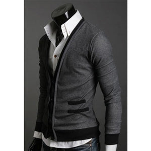 Zogaa 2021 Hot Dark Gray/Black Mens Fashion Simple Cotton Fake Pocket Zipper Man Imported Wool Sweater Cardigan Coat Jackets