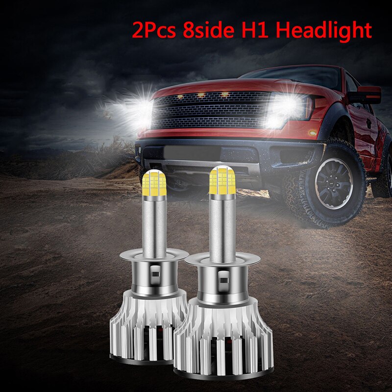 New 2Pcs/set DC 9-32 V 24Chips H1 H7 H8 H9 H11 LED Lamp Car Headlight Bulbs LED 360 Degree High Power Car LED Light 120W 18000LM