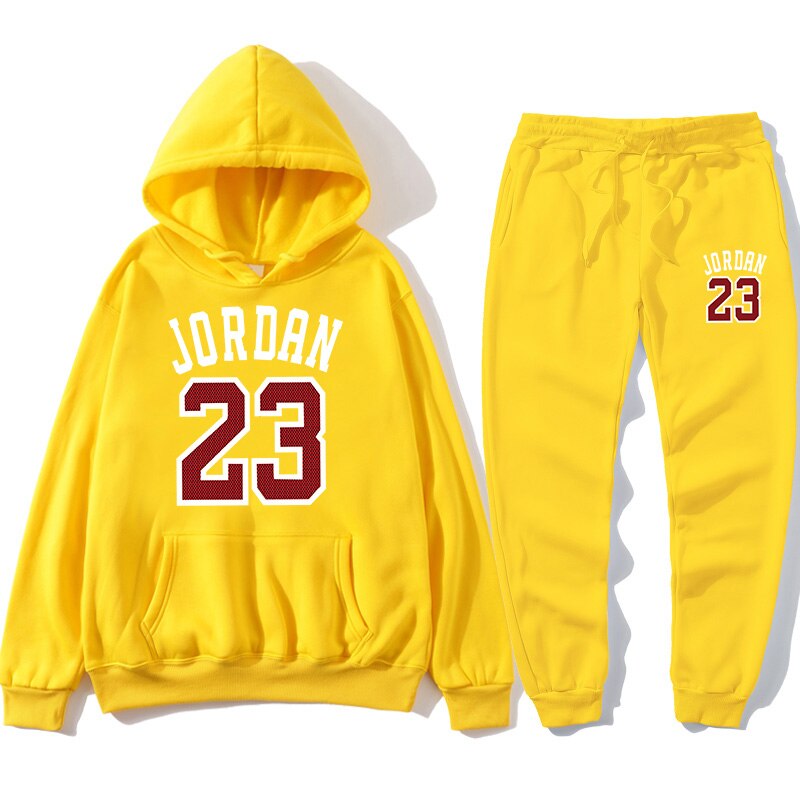 New 2020 hoodie suit basketball 23 track suit sweatshirt wool hooded suit + sweat pants jogging SUPZXU pullover 3XL