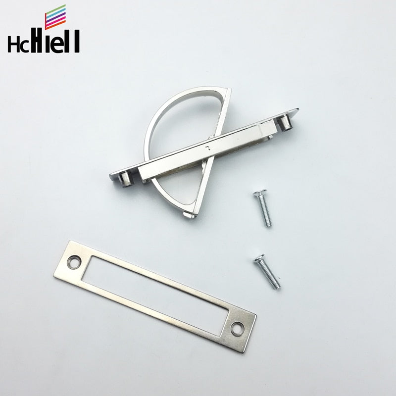 Tatami Hidden Door Handles Zinc Alloy Recessed Flush Pull Cover Floor Cabinet Handle Bright Chrome Dark Furniture Hardware