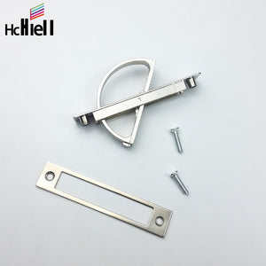 Tatami Hidden Door Handles Zinc Alloy Recessed Flush Pull Cover Floor Cabinet Handle Bright Chrome Dark Furniture Hardware