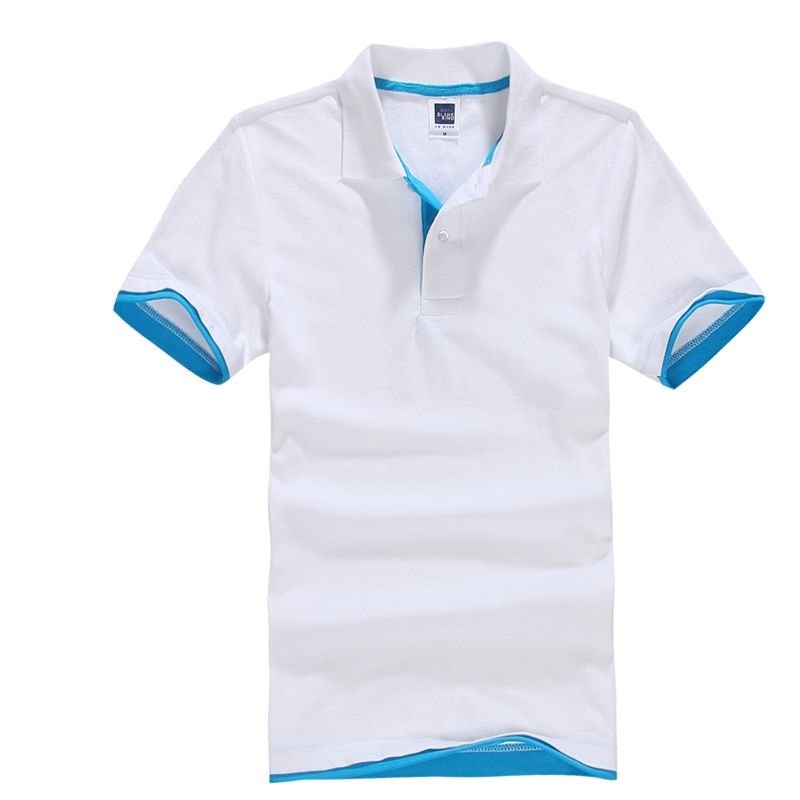 Summer Classic Polo Shirt Men Cotton Solid Short Sleeve Tee Shirt Breathable Camisa Masculina Polo Hombre Jerseys Golftennis 3XL