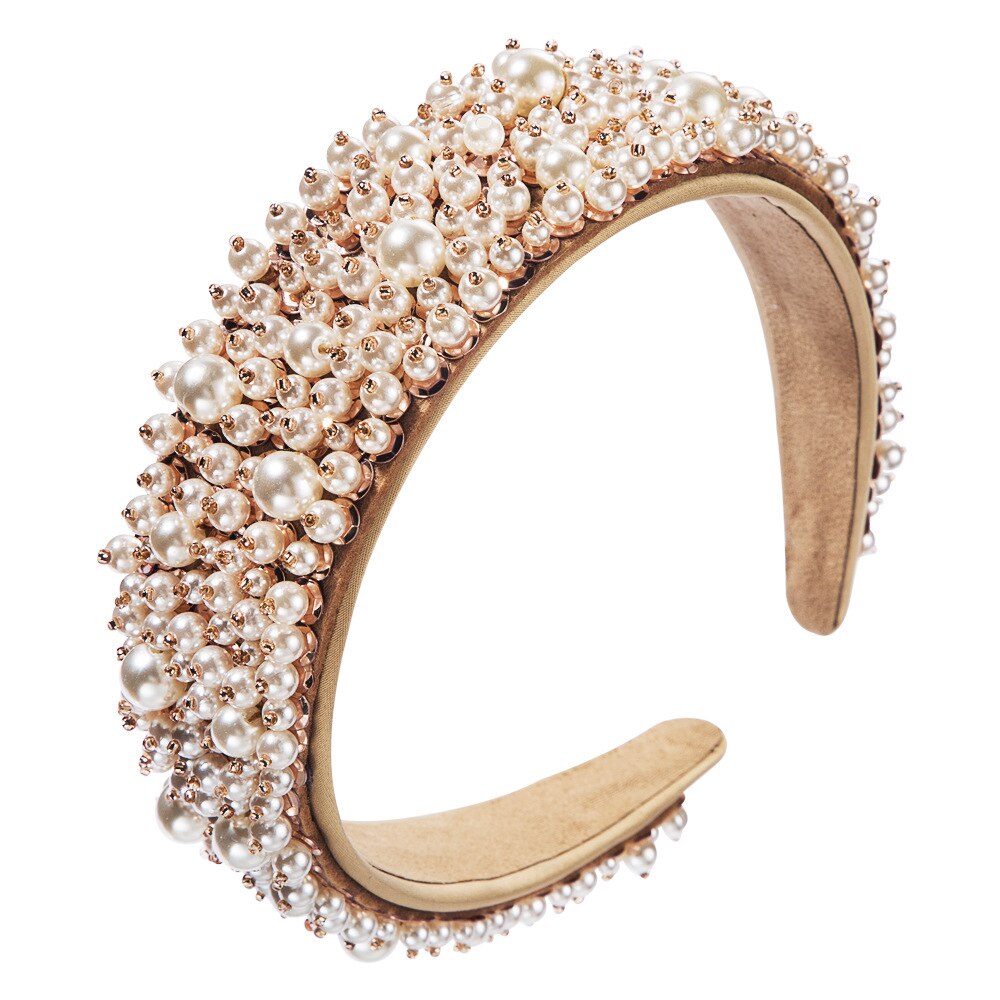 CN Baroque Full Crystal Hair Bands For Women Luxury Padded Diamond Headband Hair Hoop Christmas Gifts Christmas Hair Accessories