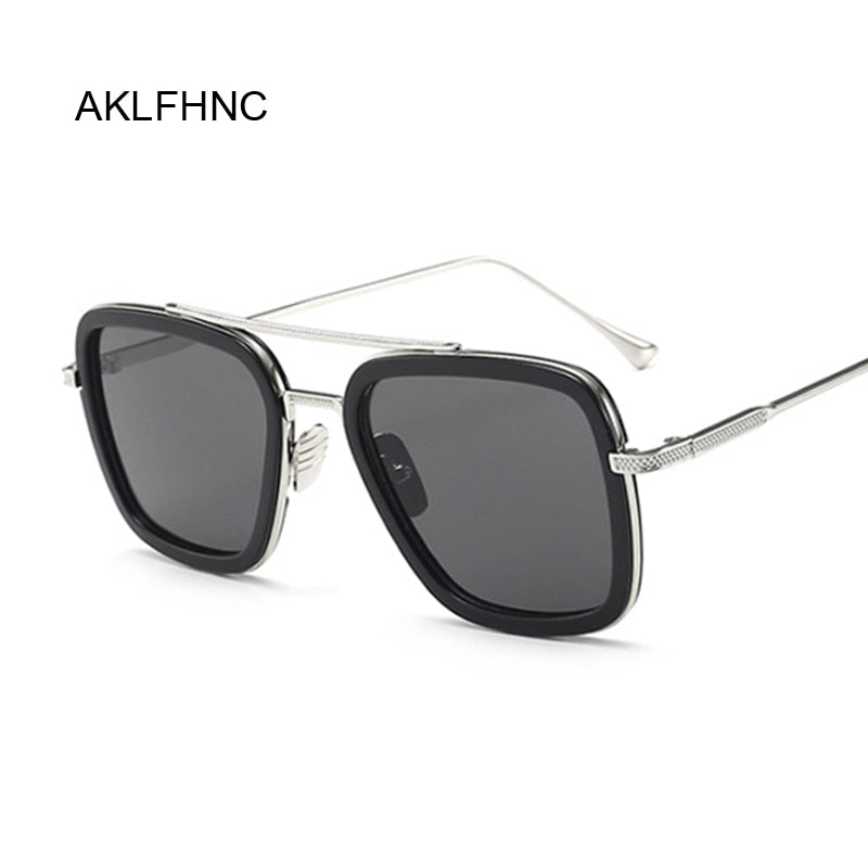 Lunettes de soleil Design de marque pour hommes | Lunettes de soleil Style de luxe Avengers Tony Stark Flight, lunettes de soleil rétro pour femmes, Oculos rétro hommes 3