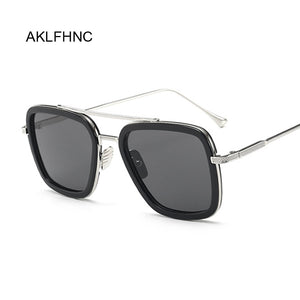 Lunettes de soleil Design de marque pour hommes | Lunettes de soleil Style de luxe Avengers Tony Stark Flight, lunettes de soleil rétro pour femmes, Oculos rétro hommes 3