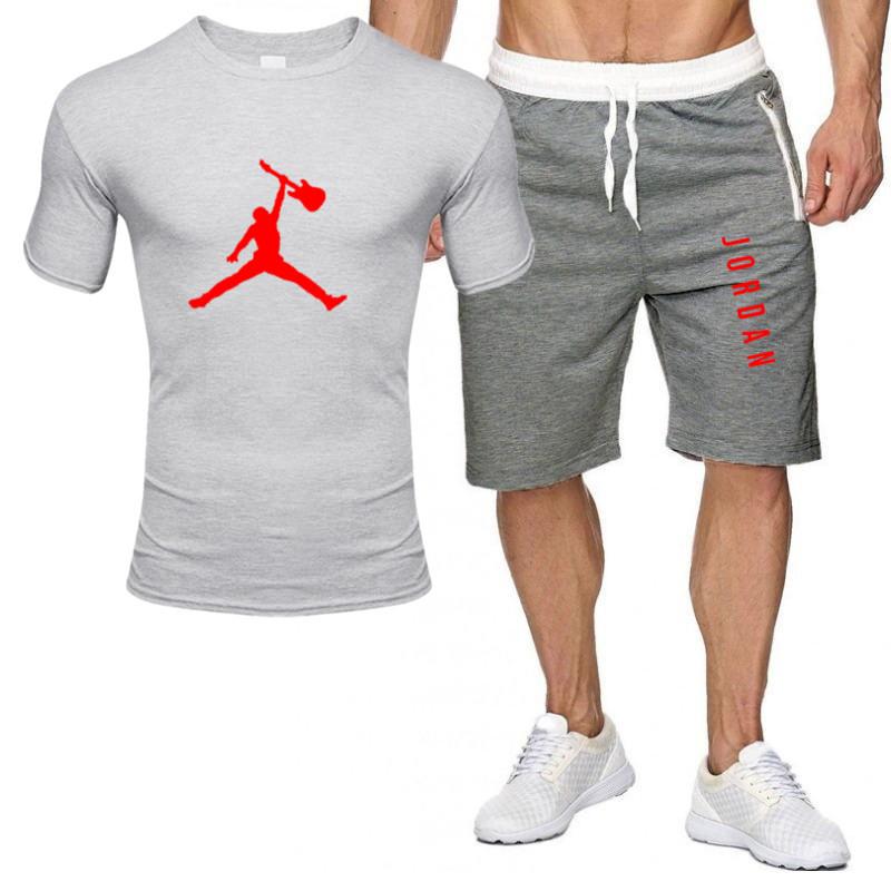 2piece set men outfits jordan 23 t-shirt shorts summer short set tracksuit men sport suit jogging sweatsuit basketball jersey