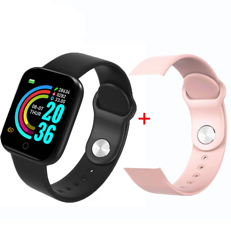 Fashion Stainless Steel Smart Watch Women Men Electronics Sport Wrist Watch For Android IOS Square Smartwatch Smart Clock Hours