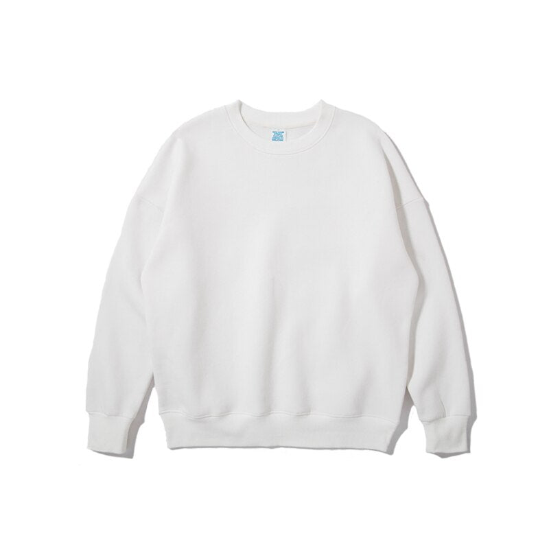 INFLATION 2020 Winter Men Thick Fleece Sweatshirt Unsex Hip Hop Multi-color Sweatshirt Men Solid Basic Winter Sweatshirts 166W17