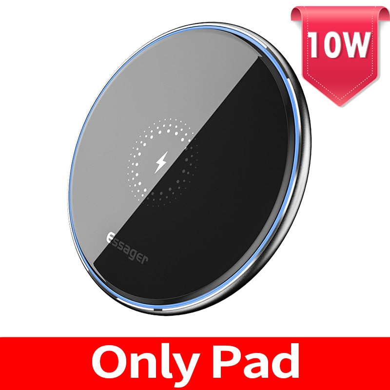 Essager 15W Qi Wireless Charger For iPhone 11 Pro Xs Max X Xr 8 Induction Fast Wireless Charging Pad For Samsung S20 Xiaomi mi 9