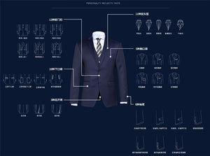 New Fashion Handsome Dark Gray Mens Suit Groom Suit Wedding Suits For Best Men Slim Fit Groom Tuxedos For Man(Jacket+Vest+Pant)