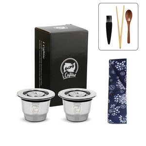 iCafilas For Nespresso Reutilisable Refillable Capsule Crema Espresso Reusable New Refillable For Nespresso