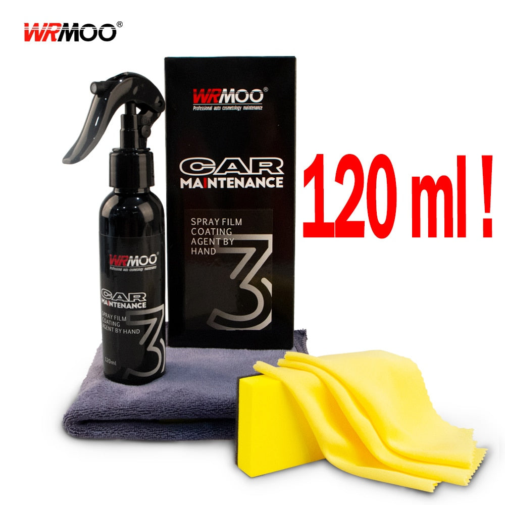 120ml 9H Ceramic Car Coating Super Hydrophobic Liquid Set Nano Ceramic Car Paint Care Liquid Polysiloxane Oxidation Paint Care