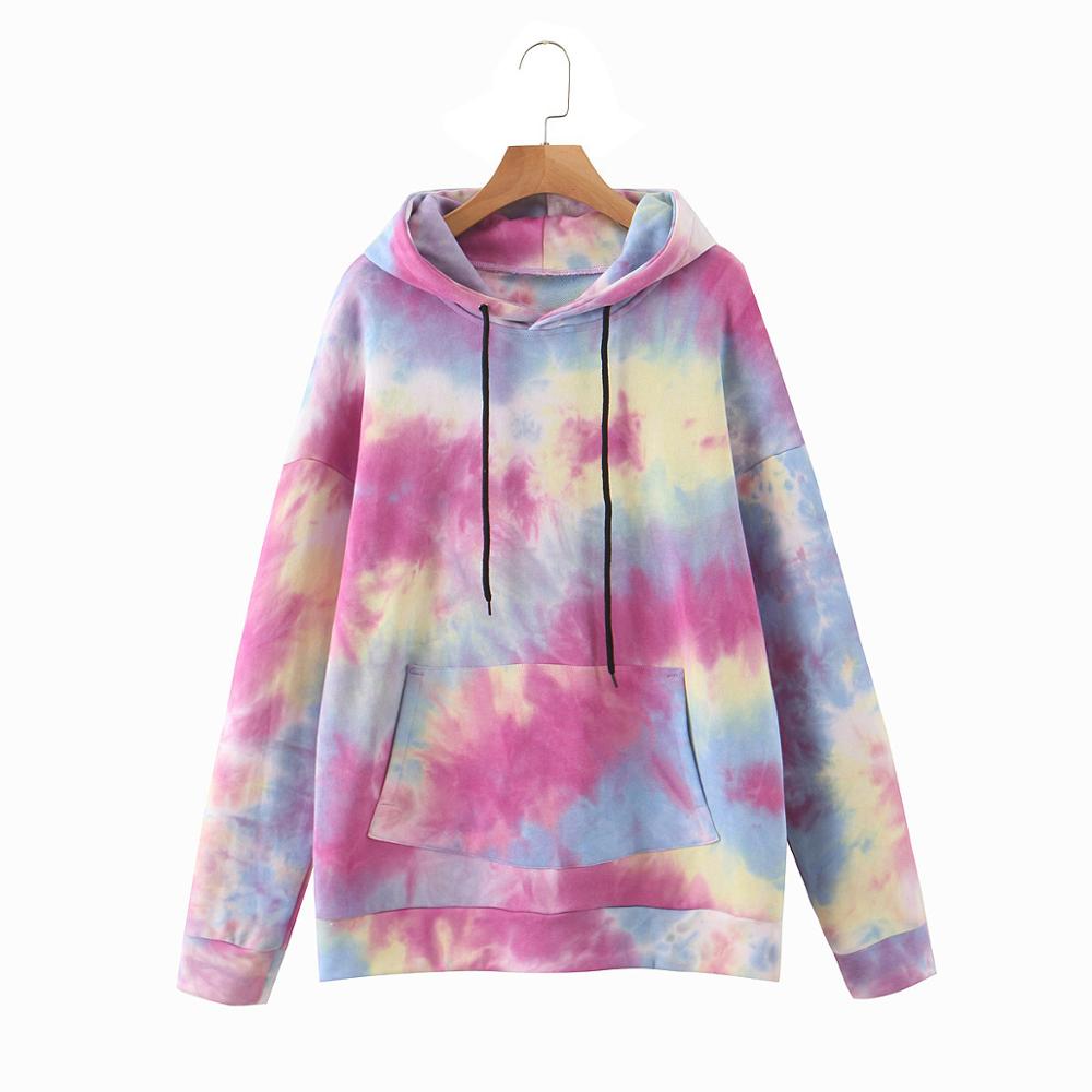 Wixra femmes sweat-shirts à colorant Femme nouvelle mode sweats à capuche chauds poche à manches longues automne hiver haut décontracté