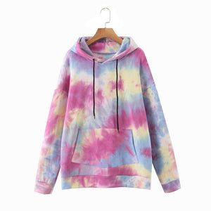 Wixra femmes sweat-shirts à colorant Femme nouvelle mode sweats à capuche chauds poche à manches longues automne hiver haut décontracté