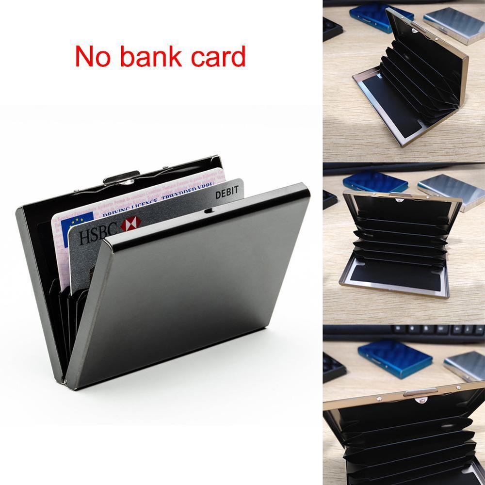 Anti-Scan RFID 1 PC Aluminum Metal Credit Card Holder Slim Blocking Wallet Case Business Card Protection Holder Case