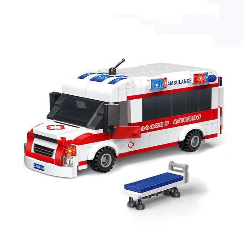 New Medical Ambulance Bricks City Fire Control Series Garbage Truck Building Blocks Model Compatible Educational Toys For Child