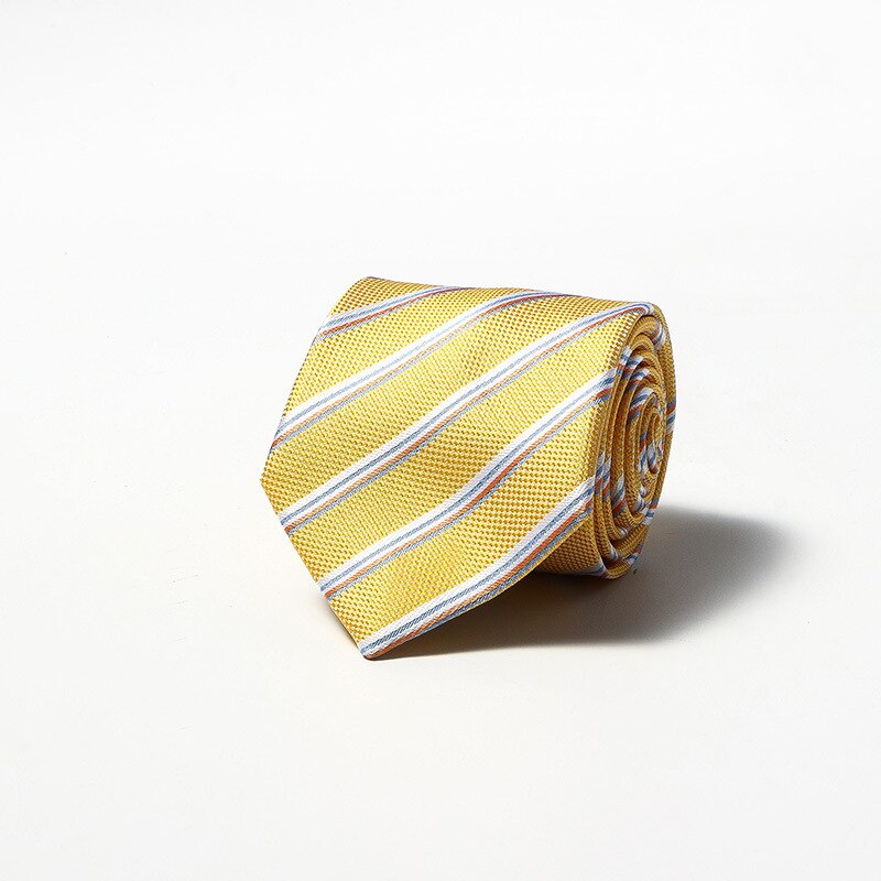 Luxury Fashion Striped Plaid Men's Tie Red Blue Grey Classic Neck Ties Leisure Business Wedding High Quality 8cm Silk Necktie
