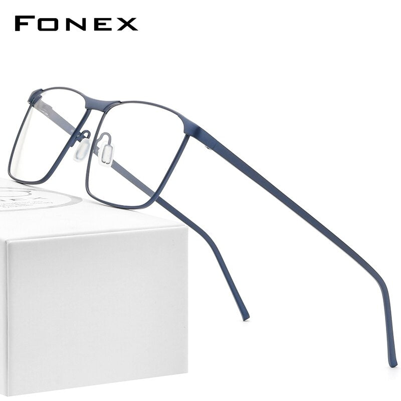 FONEX Pure Titanium Glasses Frame Men 2020 Prescription Eye Glasses for Men Square Eyeglasses Myopia Optical Frame Eyewear 8526