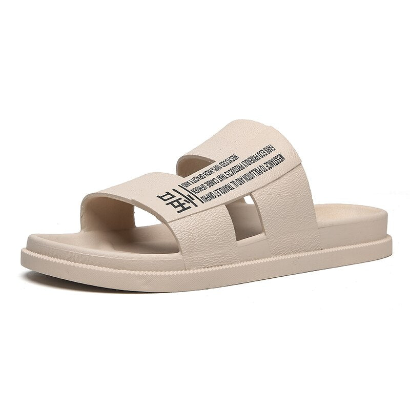 Summer Men Shoes Male Home Indoor Bathroom Slippers Lightweight Men's Slippers Teenager Black Beach Sandals Comfort Man Shoe L13