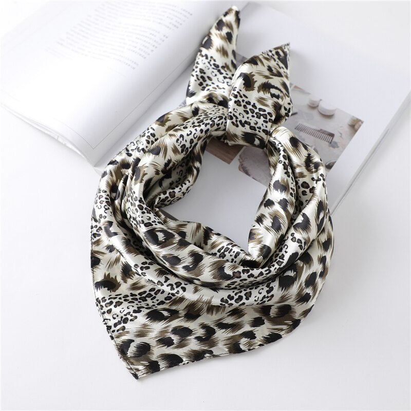 Women Square Silk Scarf Chiffon Satin Lady Hair Neck Foulard  Scarves Shawl Wrap Female Bandana Head Kerchief Hijab Headband