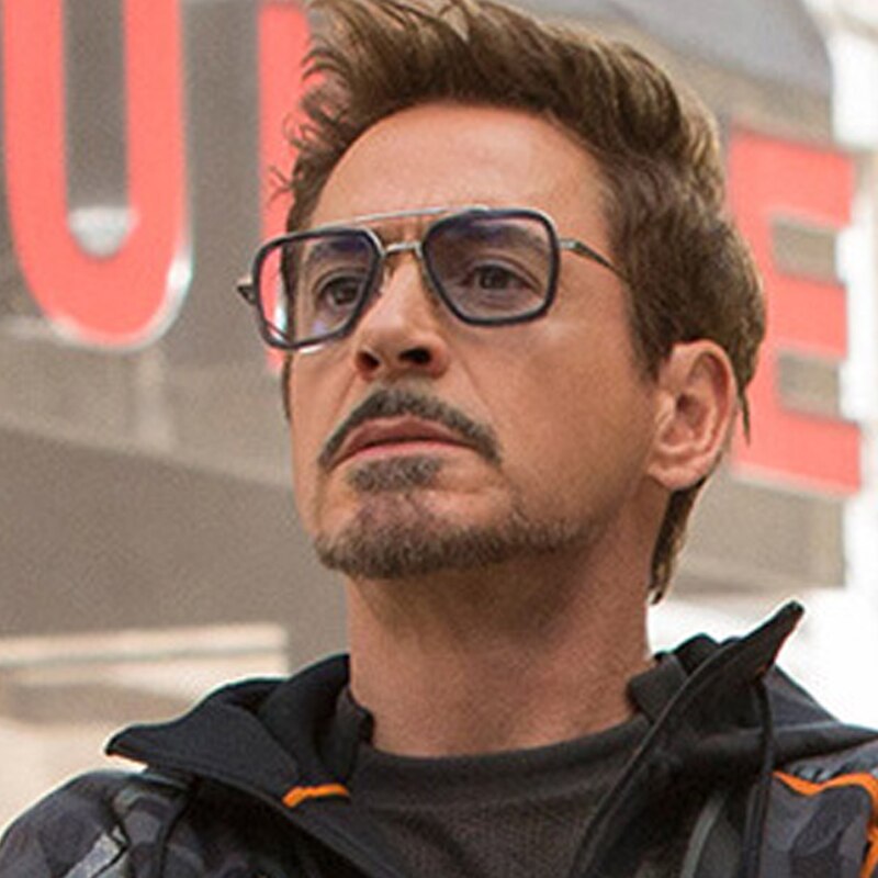 NEW luxury Avengers Tony Stark Style for women Sunglasses Men Square Brand Design Sun Glasses Oculos Retro male iron Man