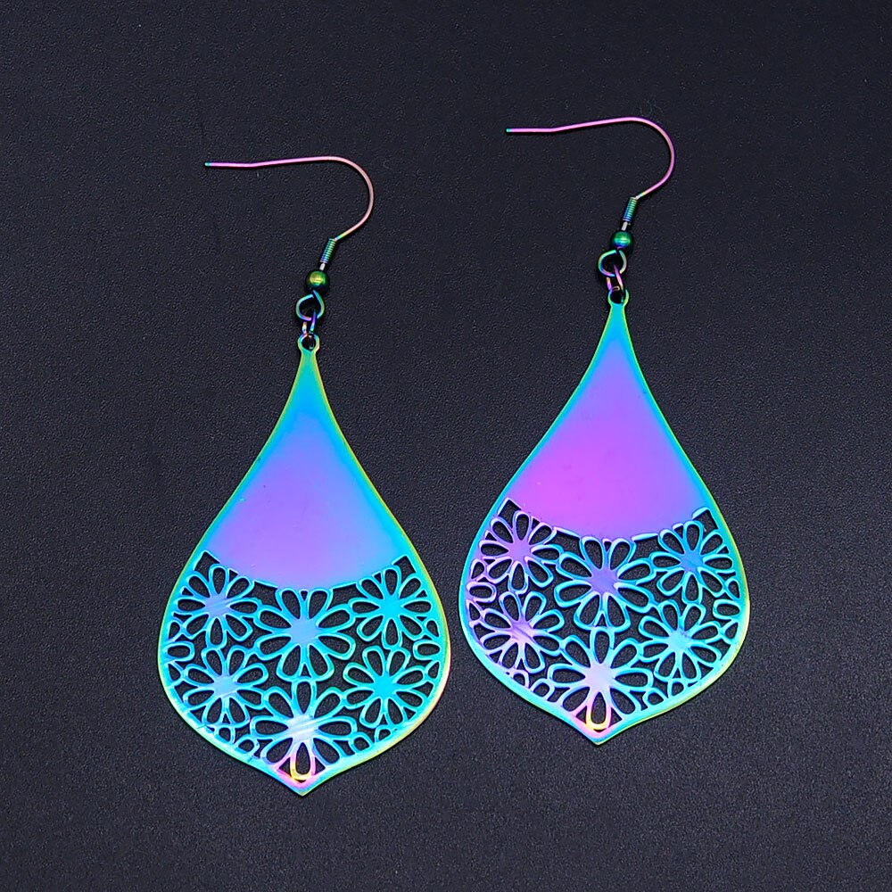 Vni and Mia 100% Stainless Steel Boho Lotus Dream Catcher Earring For Women Wholesale Fashion Bohemia Jewelry Dropshipping