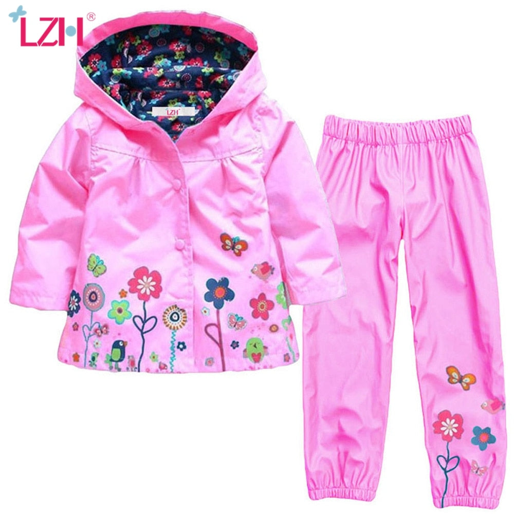 LZH Girls Clothing Sets 2020 Autumn Winter Girls Clothes Set Hoodie Jacket+Pants Kids Clothes Boys Sport Suit Children Clothes