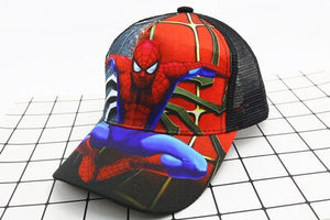 Anime Disney Marvel Frozen Mickey Mouse Kids Hat Boy Girl Travel Caps Spiderman Mickey Minnie Baby Caps Figure Gift Toys 2-8Y