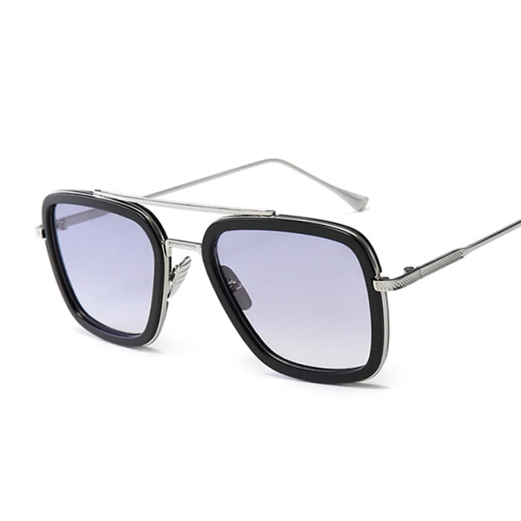 Lunettes de soleil Design de marque pour hommes | Lunettes de soleil Style de luxe Avengers Tony Stark Flight, lunettes de soleil rétro pour femmes, Oculos rétro hommes 3