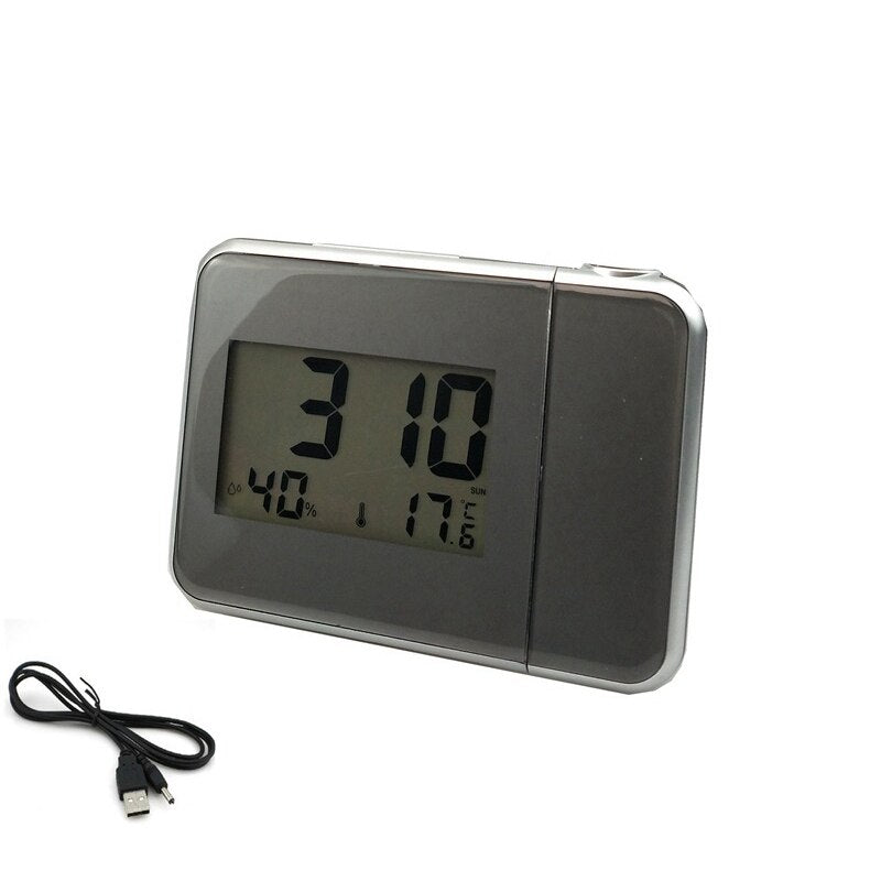 LED réveil température thermomètre bureau heure Date Led affichage projecteur calendrier affichage décoration de la maison horloge