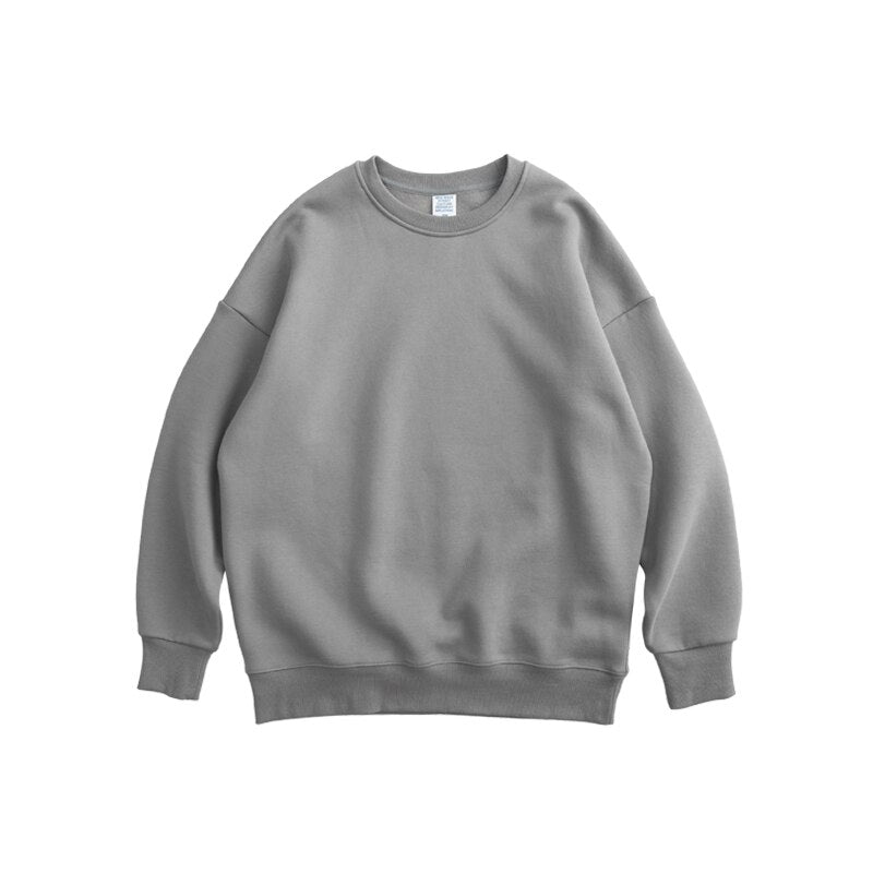 INFLATION 2020 Winter Men Thick Fleece Sweatshirt Unsex Hip Hop Multi-color Sweatshirt Men Solid Basic Winter Sweatshirts 166W17