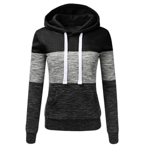 SHUJIN femmes sweats automne hiver sweats à capuche à manches longues à capuche dames fermeture éclair poche Patchwork sweat à capuche vêtements d'extérieur pour femmes