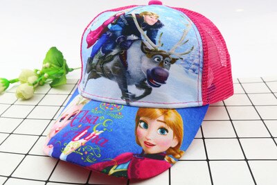 Anime Disney Marvel Frozen Mickey Mouse Kids Hat Boy Girl Travel Caps Spiderman Mickey Minnie Baby Caps Figure Gift Toys 2-8Y