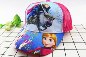 Anime Disney Marvel Frozen Mickey Mouse Kids Hat Boy Girl Travel Caps Spiderman Mickey Minnie Baby Caps Figure Gift Toys 2-8Y