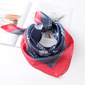 Women Square Silk Scarf Chiffon Satin Lady Hair Neck Foulard  Scarves Shawl Wrap Female Bandana Head Kerchief Hijab Headband
