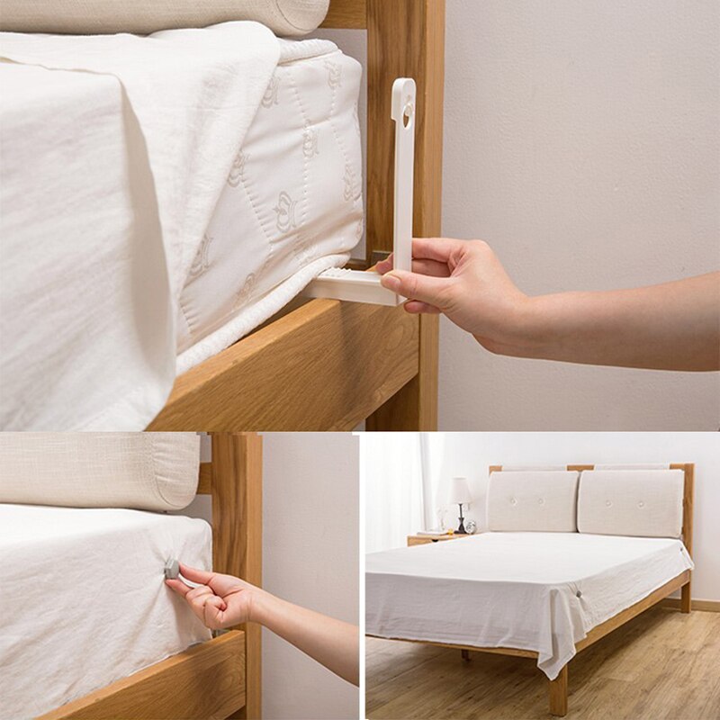 4pcs/set Bed Sheet Grippers Non-slip Duvet Quilt Bed Cover Clips for Keeping Bedsheet Place Mattress Holder Fasteners invisible