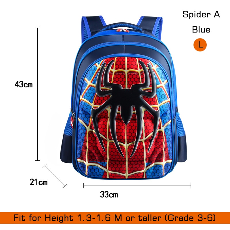 Crossten 3D spider design Waterproof Children's backpack boys girls Primary school Kindergarten Infantil Kids backpack Mochila