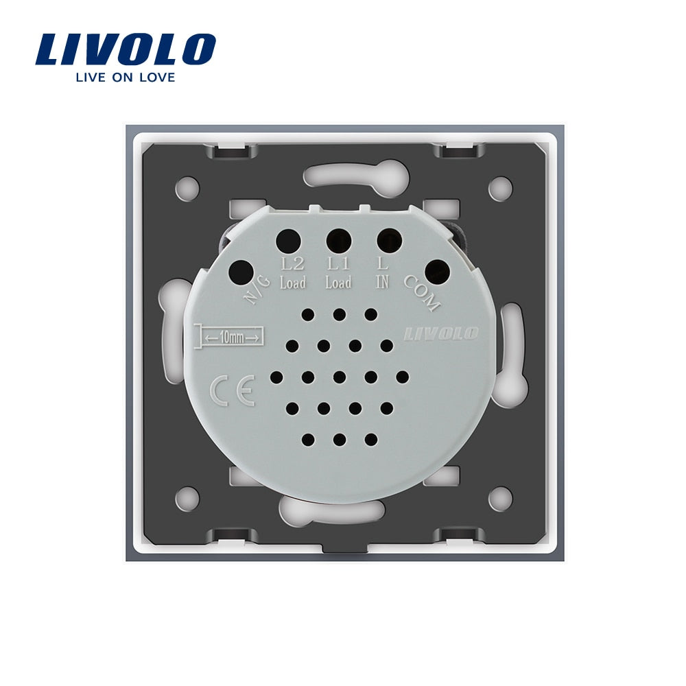 LIVOLO - Interrupteur tactile commutateur de lumière avec affichage LED, 1 Gang, 1 voie
