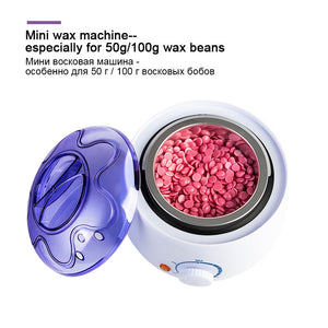 Electric Hair Removal Wax-melt Machine Heater Wax Beans 10pcs Wood Stickers Hair Removal Sets Waxing Kit cera depilatori
